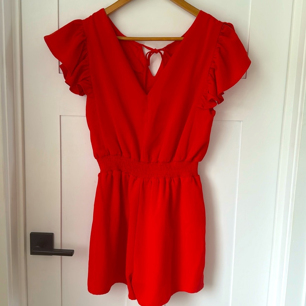 Red New beautiful Romper XSmall